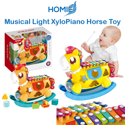 5 in 1 Musical Light Xylo Piano Rocking Trojan Horse