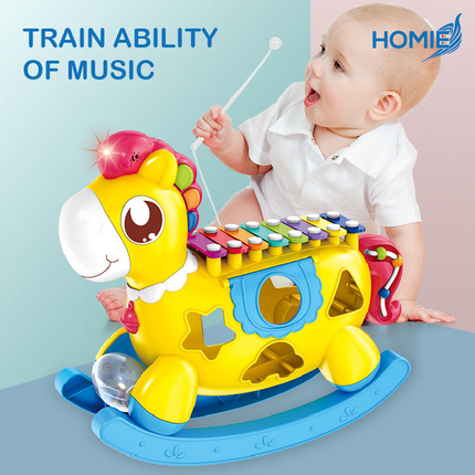 5 in 1 Musical Light Xylo Piano Rocking Trojan Horse