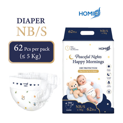 1 Pack HOMIE Peaceful Nights Happy Mornings Premium Diaper & Pants