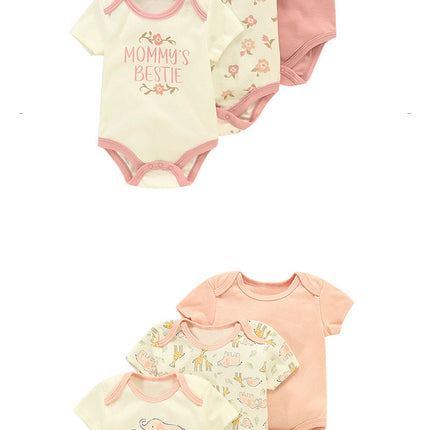 Cotton Clothes for Babies Three-Piece Set Romper (Newborn to 9 Months)