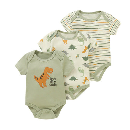Cotton Clothes for Babies Three-Piece Set Romper (Newborn to 9 Months)