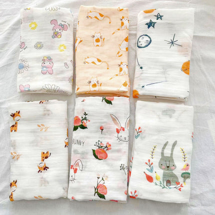 Newborn Cotton Muslin Swaddle Baby Blanket Wrap Cover