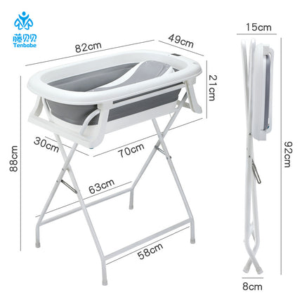 Stand Foldable Bathtub with Thermometer