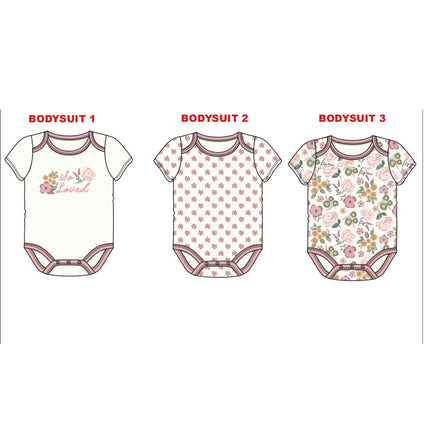Cotton Clothes for Babies Three-Piece Set Romper (Newborn to 9 Months)
