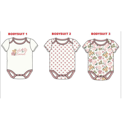 Cotton Clothes for Babies Three-Piece Set Romper (Newborn to 9 Months)