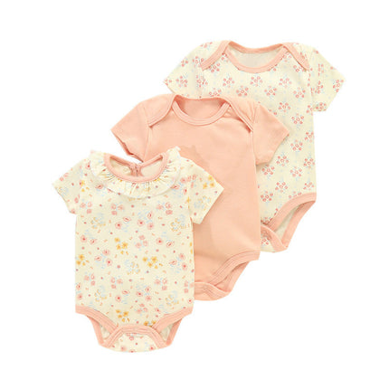 Cotton Clothes for Babies Three-Piece Set Romper (Newborn to 9 Months)