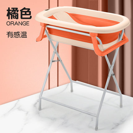 Stand Foldable Bathtub with Thermometer