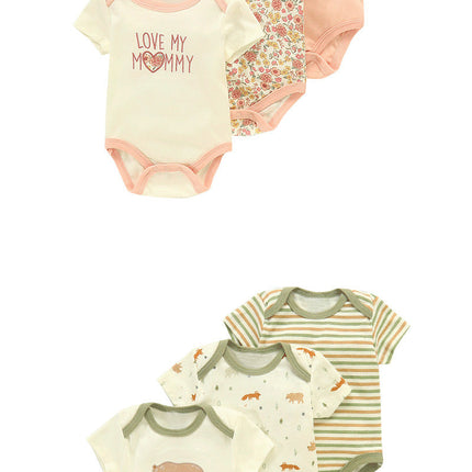 Cotton Clothes for Babies Three-Piece Set Romper (Newborn to 9 Months)