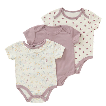 Cotton Clothes for Babies Three-Piece Set Romper (Newborn to 9 Months)