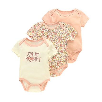 Cotton Clothes for Babies Three-Piece Set Romper (Newborn to 9 Months)