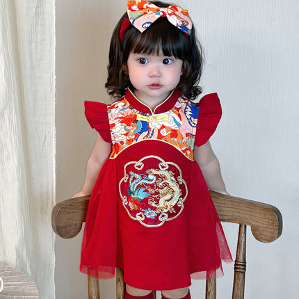 2026 CNY Costume New Chinese Style Birthday Baby Princess Dress