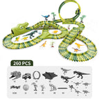 Dinosaur Race Car Track Toys（260pcs）