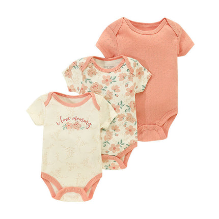 Cotton Clothes for Babies Three-Piece Set Romper (Newborn to 9 Months)