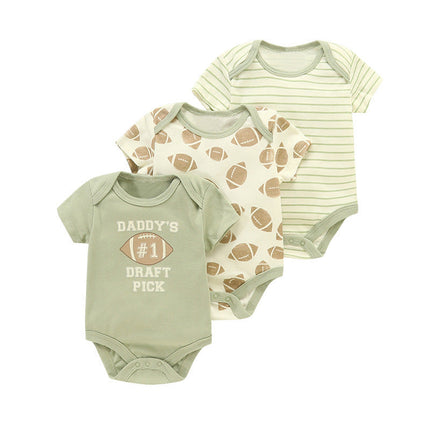 Cotton Clothes for Babies Three-Piece Set Romper (Newborn to 9 Months)