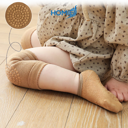 SUMMER BABY KNEE PAD AND FLOOR SOCKS SUIT combed cotton non slip crawling protector (Toddler Sports Set)