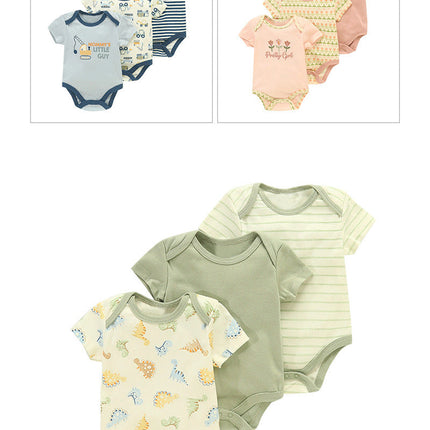 Cotton Clothes for Babies Three-Piece Set Romper (Newborn to 9 Months)