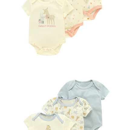 Cotton Clothes for Babies Three-Piece Set Romper (Newborn to 9 Months)