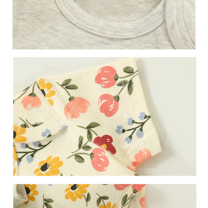 Cotton Clothes for Babies Three-Piece Set Romper (Newborn to 9 Months)