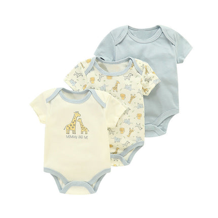 Cotton Clothes for Babies Three-Piece Set Romper (Newborn to 9 Months)