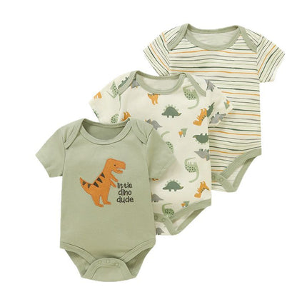 Cotton Clothes for Babies Three-Piece Set Romper (Newborn to 9 Months)