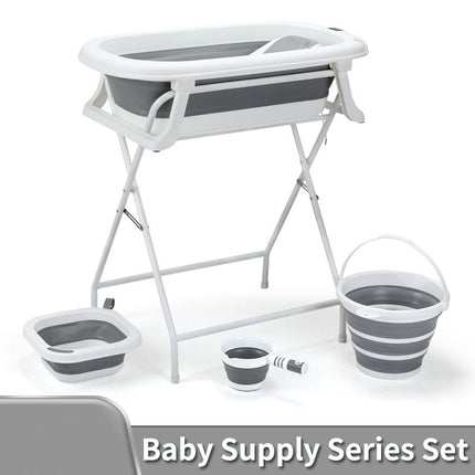 Stand Foldable Bathtub with Thermometer