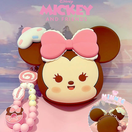 🐭 Disney Mickey Silicone Coin Purse & Keychain | Cartoon Storage Earphone Case 🐭