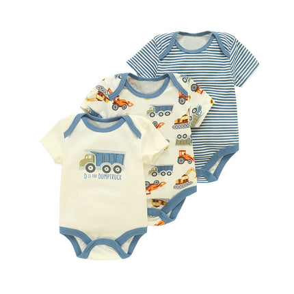Cotton Clothes for Babies Three-Piece Set Romper (Newborn to 9 Months)
