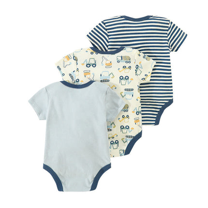 Cotton Clothes for Babies Three-Piece Set Romper (Newborn to 9 Months)
