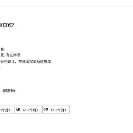 Cotton Clothes for Babies Three-Piece Set Romper (Newborn to 9 Months)