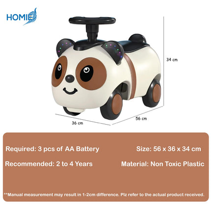 Panda Slide Car with Music Light (2 to 4 Years)