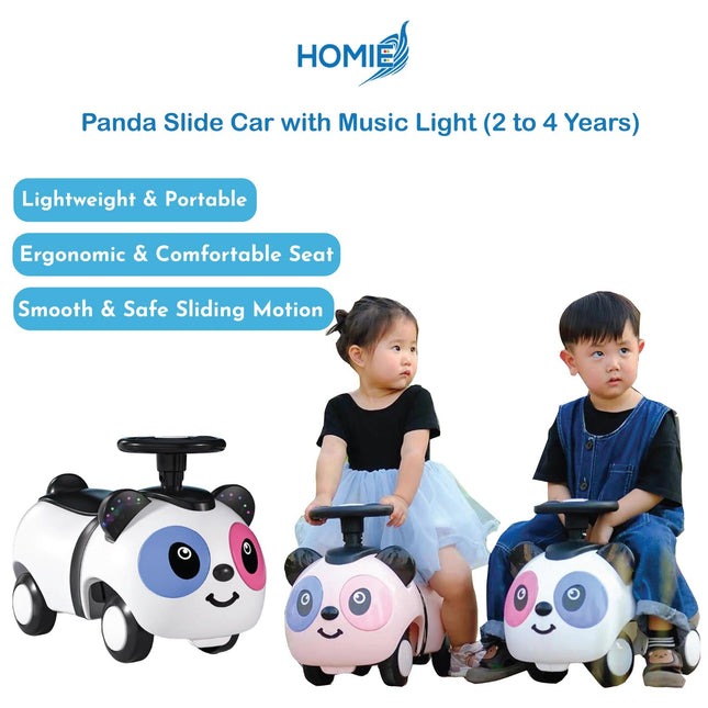 HOMIE Panda Slide Car with Music Light (2 to 4 Years)