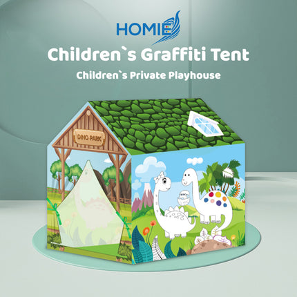 PAINTING GRAFFITI TENT diy coloring playhouse for kids creative art toy