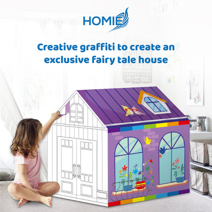 PAINTING GRAFFITI TENT diy coloring playhouse for kids creative art toy