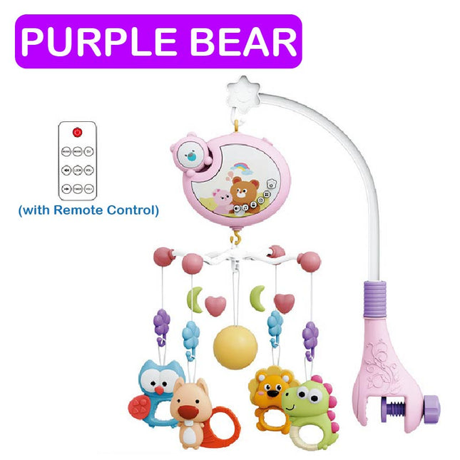 HOMIE Music Rotate Bed Bell/Remote Control Projection Hanging Teether Rattle