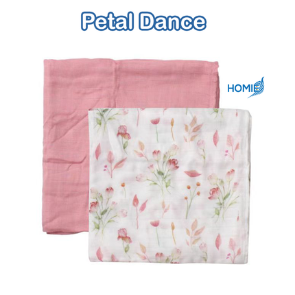 Homie Bamboo Muslin Swaddle Duo (2 Qty in Box)