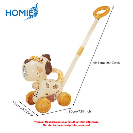 PUSH WALKER BUBBLE MACHINE automatic bubbles blower walking guide toy