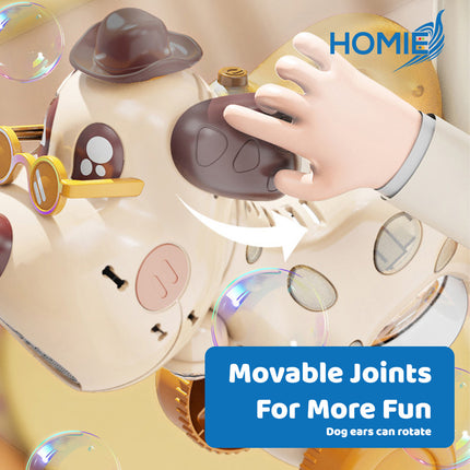 PUSH WALKER BUBBLE MACHINE automatic bubbles blower walking guide toy