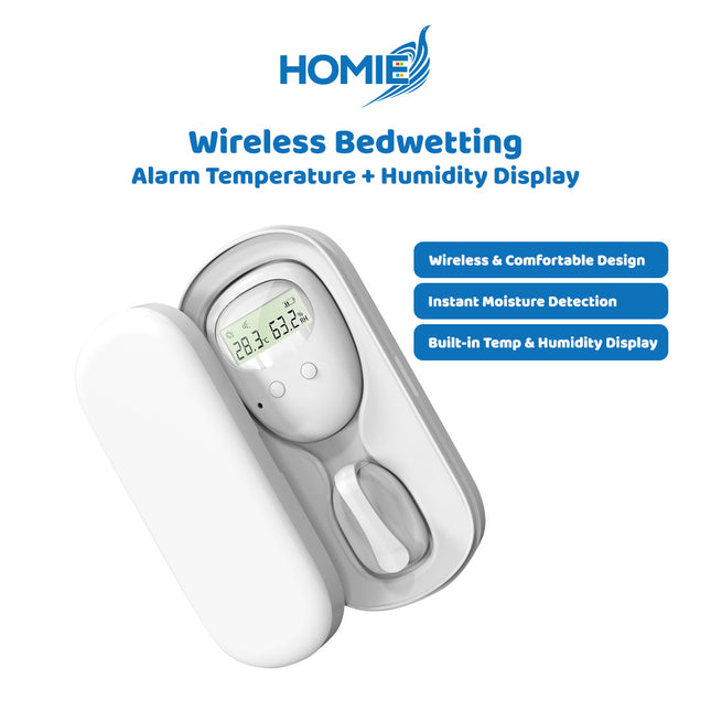 WIRELESS BEDWETTING ALARM temperature humidity display monitor system (Wireless)