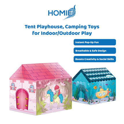 TENT PLAYHOUSE camping toys for indoor and outdoor play portable children play house (Ages 3+)