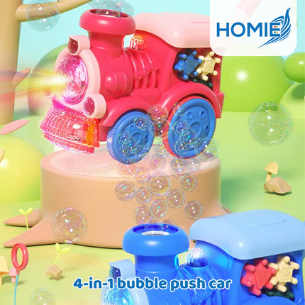 PUSH WALKER BUBBLE MACHINE automatic bubbles blower walking guide toy