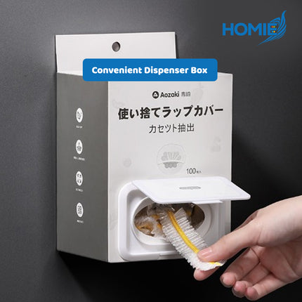 DISPOSABLE ELASTIC FOOD WRAPS food grade preservation covers bowl lids (100pcs)