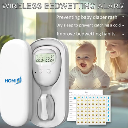 WIRELESS BEDWETTING ALARM temperature humidity display monitor system (Wireless)