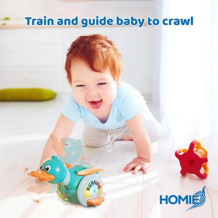 ELECTRIC FORAGING DUCK baby crawling guide toy musical light up walking toy