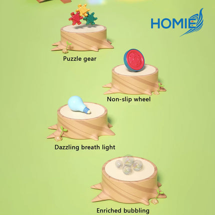 PUSH WALKER BUBBLE MACHINE automatic bubbles blower walking guide toy