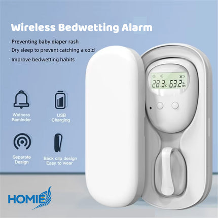 WIRELESS BEDWETTING ALARM temperature humidity display monitor system (Wireless)