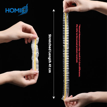 DISPOSABLE ELASTIC FOOD WRAPS food grade preservation covers bowl lids (100pcs)