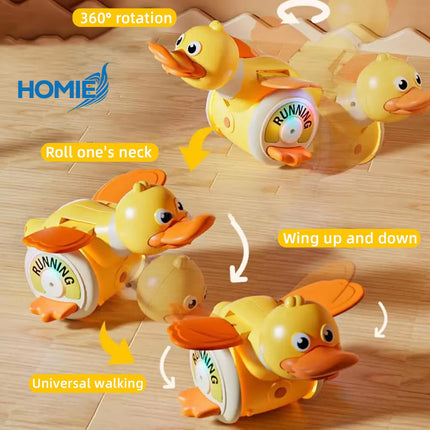 ELECTRIC FORAGING DUCK baby crawling guide toy musical light up walking toy