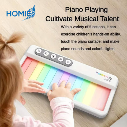 ELECTRONIC PIANO KEYBOARD WITH LIGHT AND MUSIC early education toy musical instrument (Ages 3+)