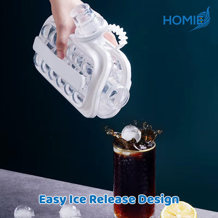 ICE CUBE MAKING BOTTLE portable silicone ice ball maker kettle (2-in-1 Design)