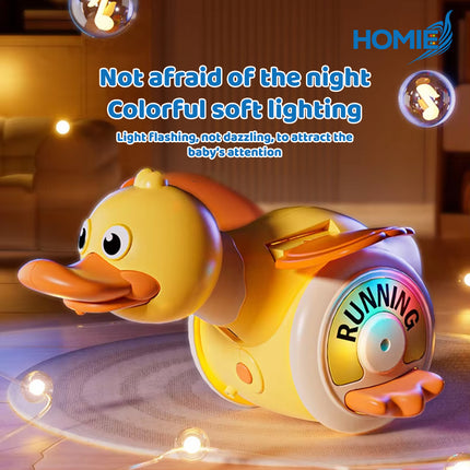 ELECTRIC FORAGING DUCK baby crawling guide toy musical light up walking toy
